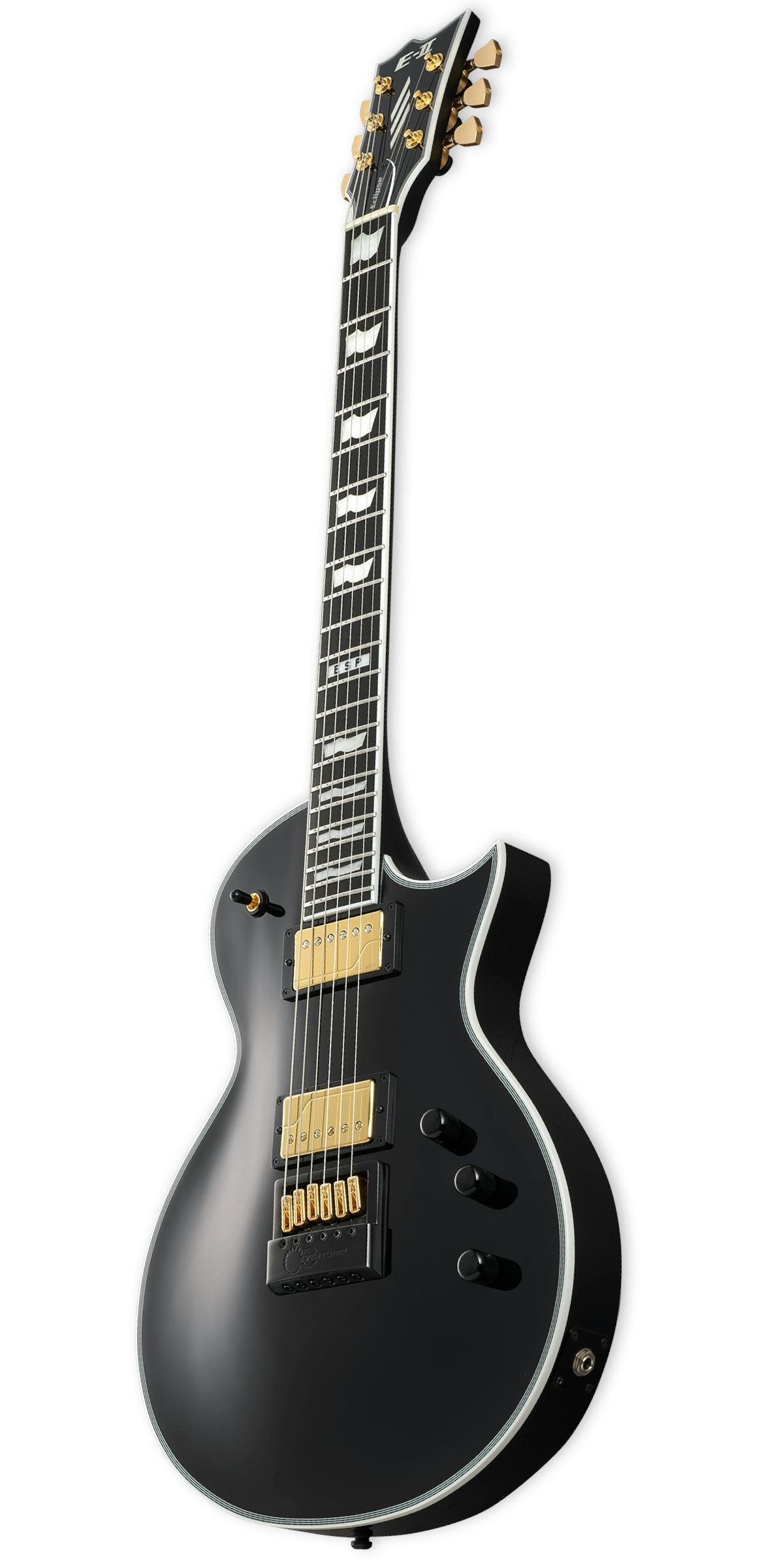 ESP E-II Eclipse Full Thickness EverTune Electric Guitar in Black - 10009876-ESP-E-II-Eclipse-Full-Thickness-EverTune-Black-Angle.jpg