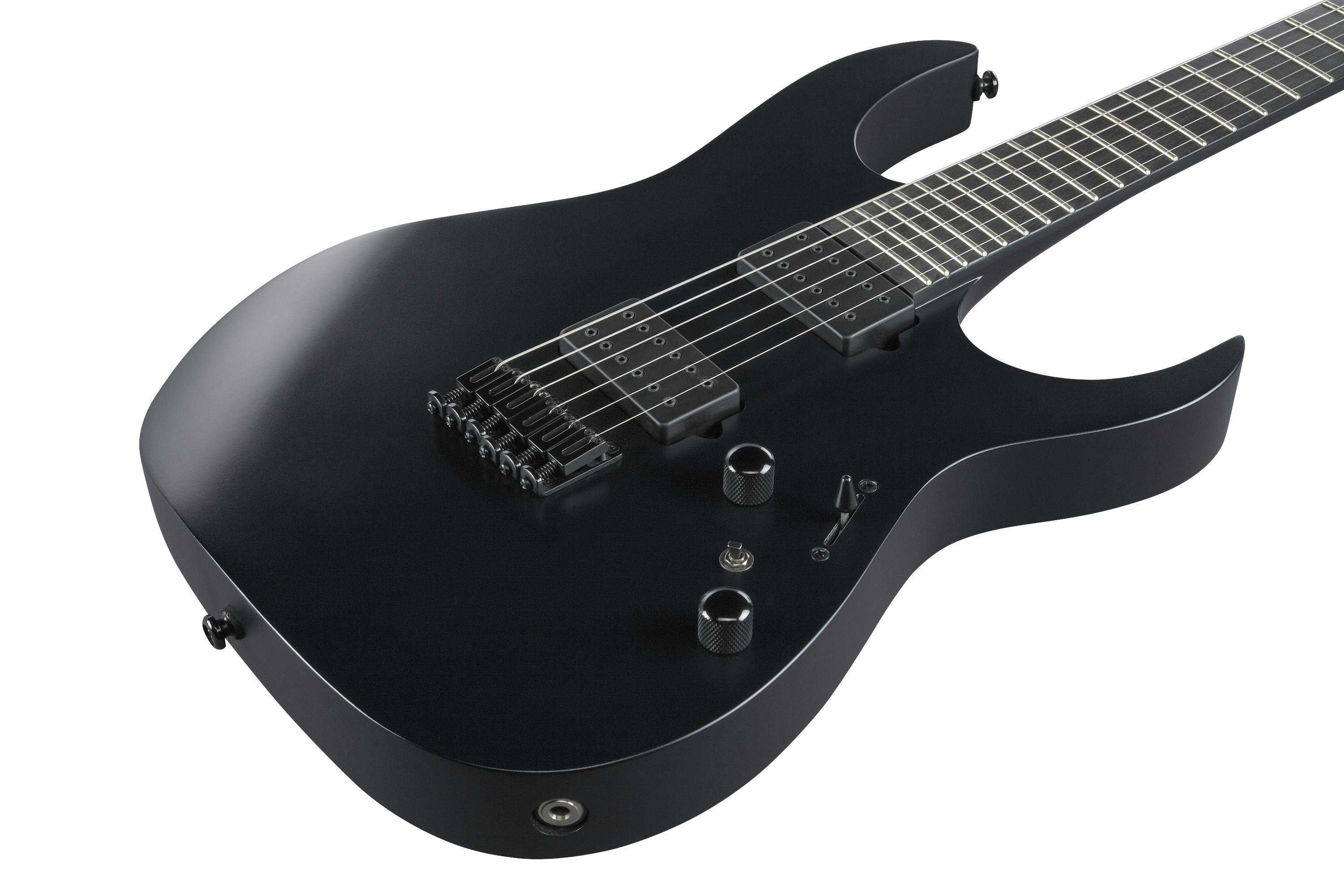 Ibanez RGRTB621-BKF Iron Label Electric Guitar in Black Flat - 483985-Ibanez-RGRTB621-BKF-Iron-Label-Guitar-Black-Flat-Body-Angle.jpg
