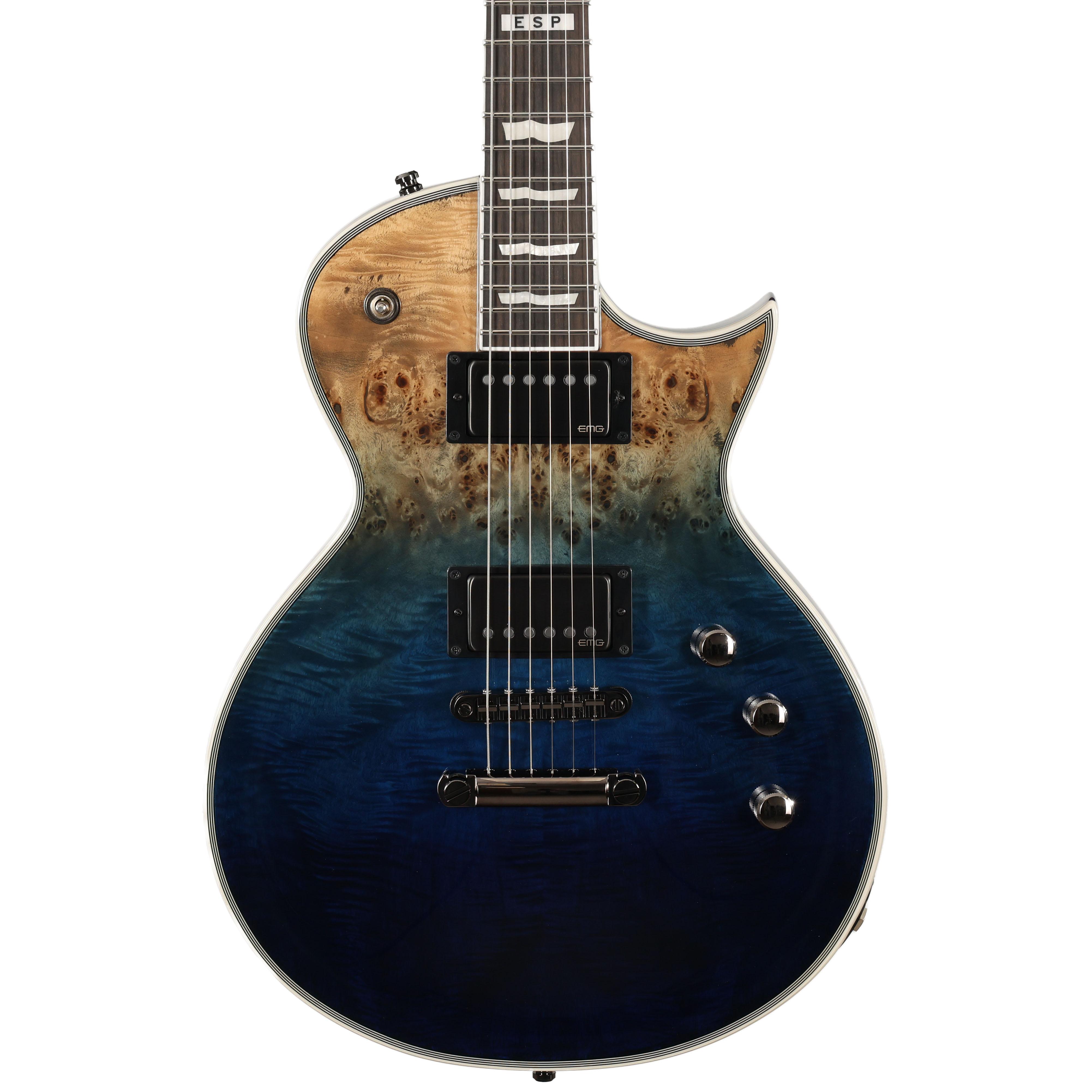 ESP E-II Eclipse Electric Guitar in Blue Natural Fade ESP E-II Eclipse Electric Guitar in Blue Natural Fade