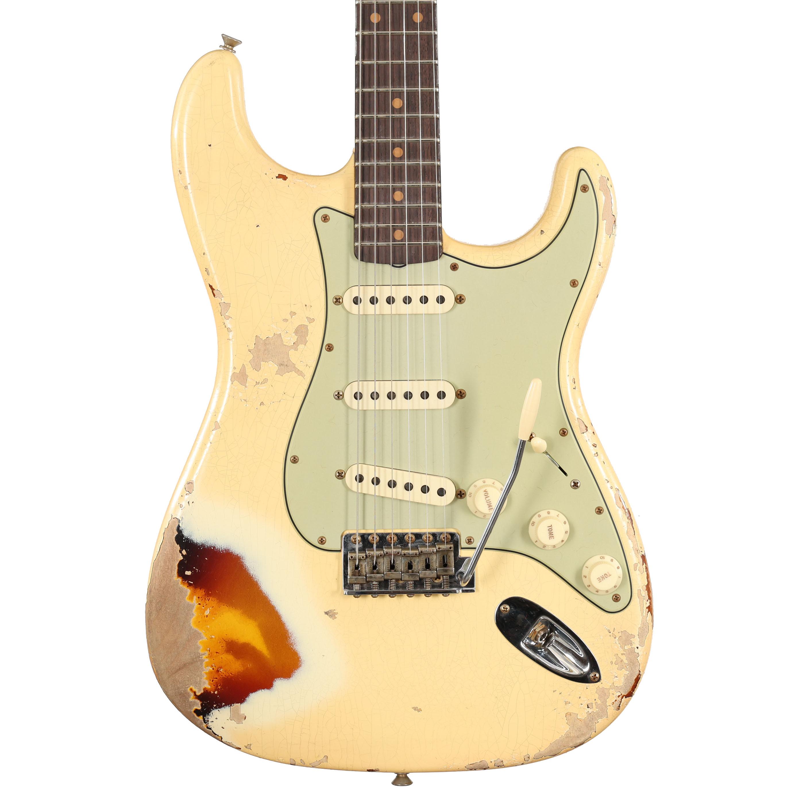 Fender Custom Shop Limited '59 Stratocaster Super Heavy Relic in Aged White over 3 Tone Sunburst Fender Custom Shop Limited '59 Stratocaster Super Heavy Relic in Aged White over 3 Tone Sunburst
