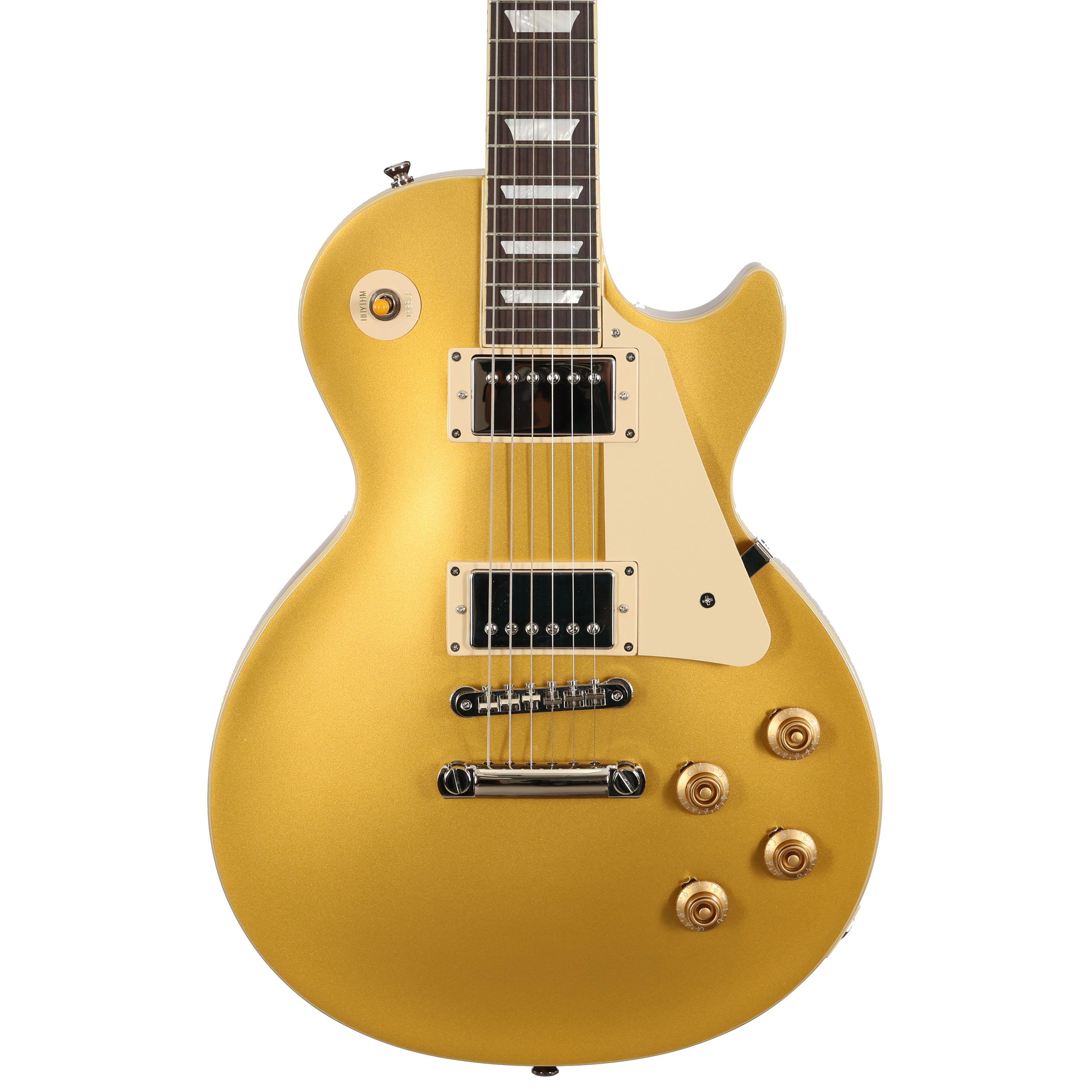 Epiphone Inspired by Gibson Custom 1957 Les Paul Goldtop Reissue Electric Guitar in Double Gold Epiphone Inspired by Gibson Custom 1957 Les Paul Goldtop Reissue Electric Guitar in Double Gold
