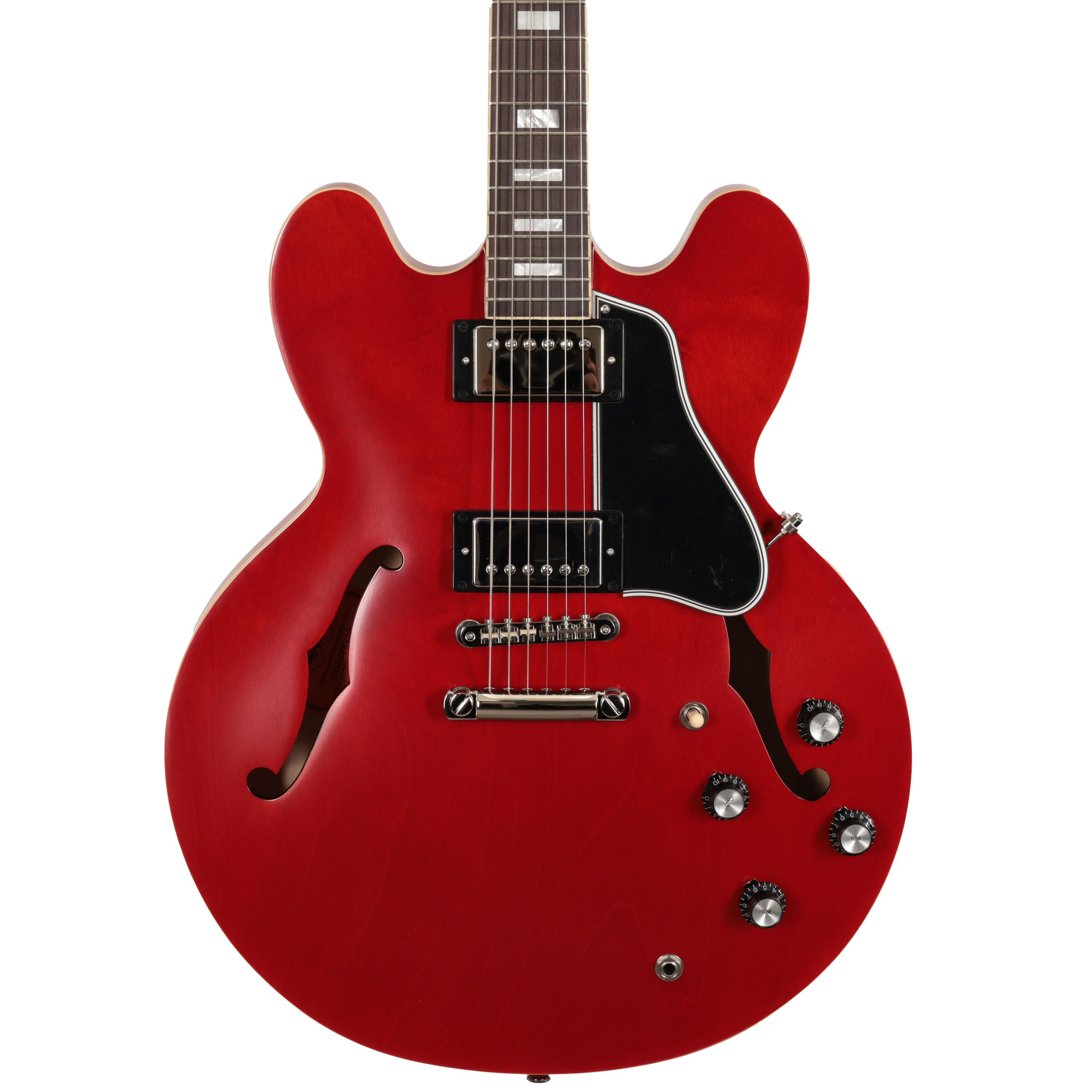 Epiphone Inspired by Gibson Custom 1962 ES-335 Reissue Semi-Hollow Electric Guitar in Sixties Cherry