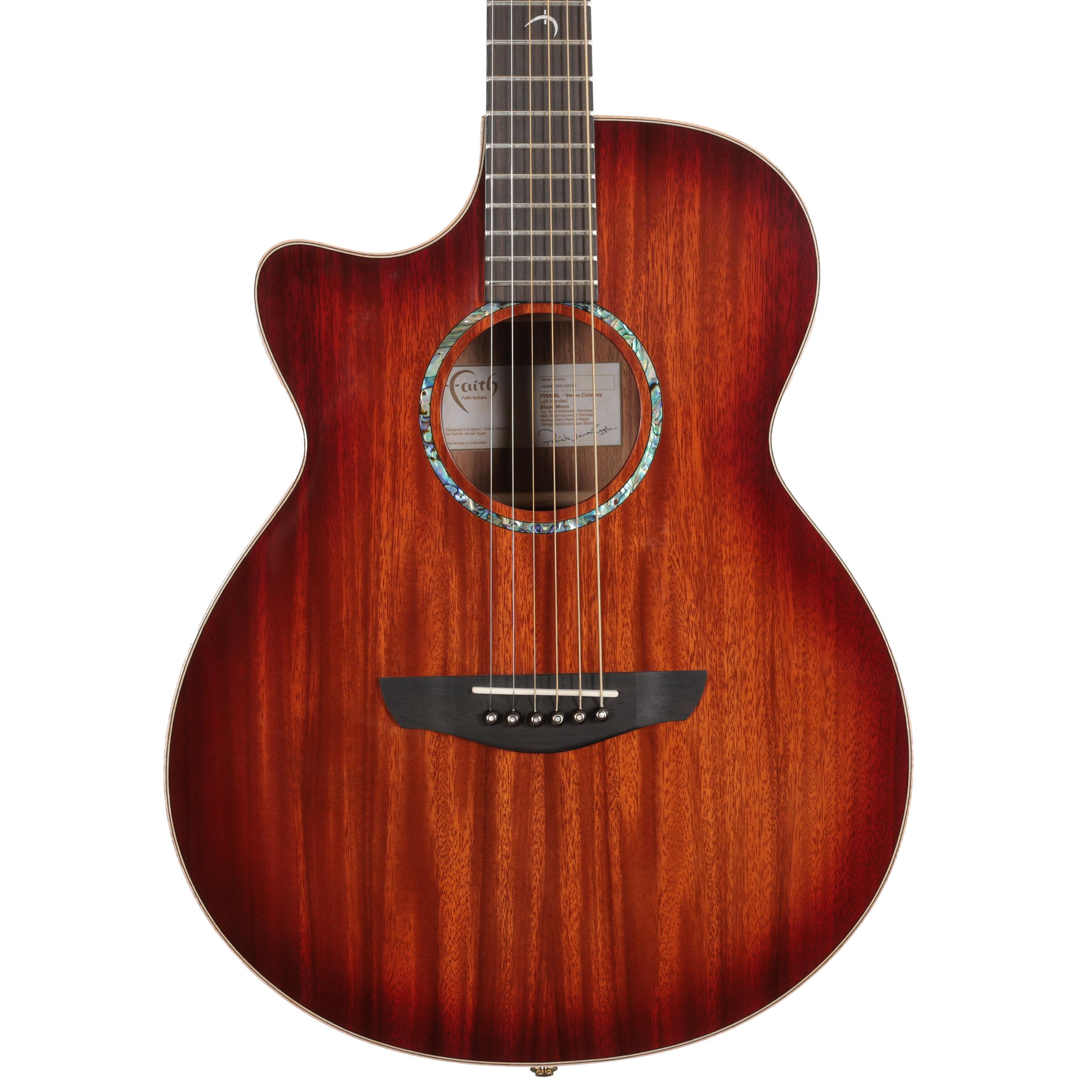 Faith Left Handed Trembesi Series Venus Blood Moon Electro Acoustic Guitar in Natural Faith Left Handed Trembesi Series Venus Blood Moon Electro Acoustic Guitar in Natural