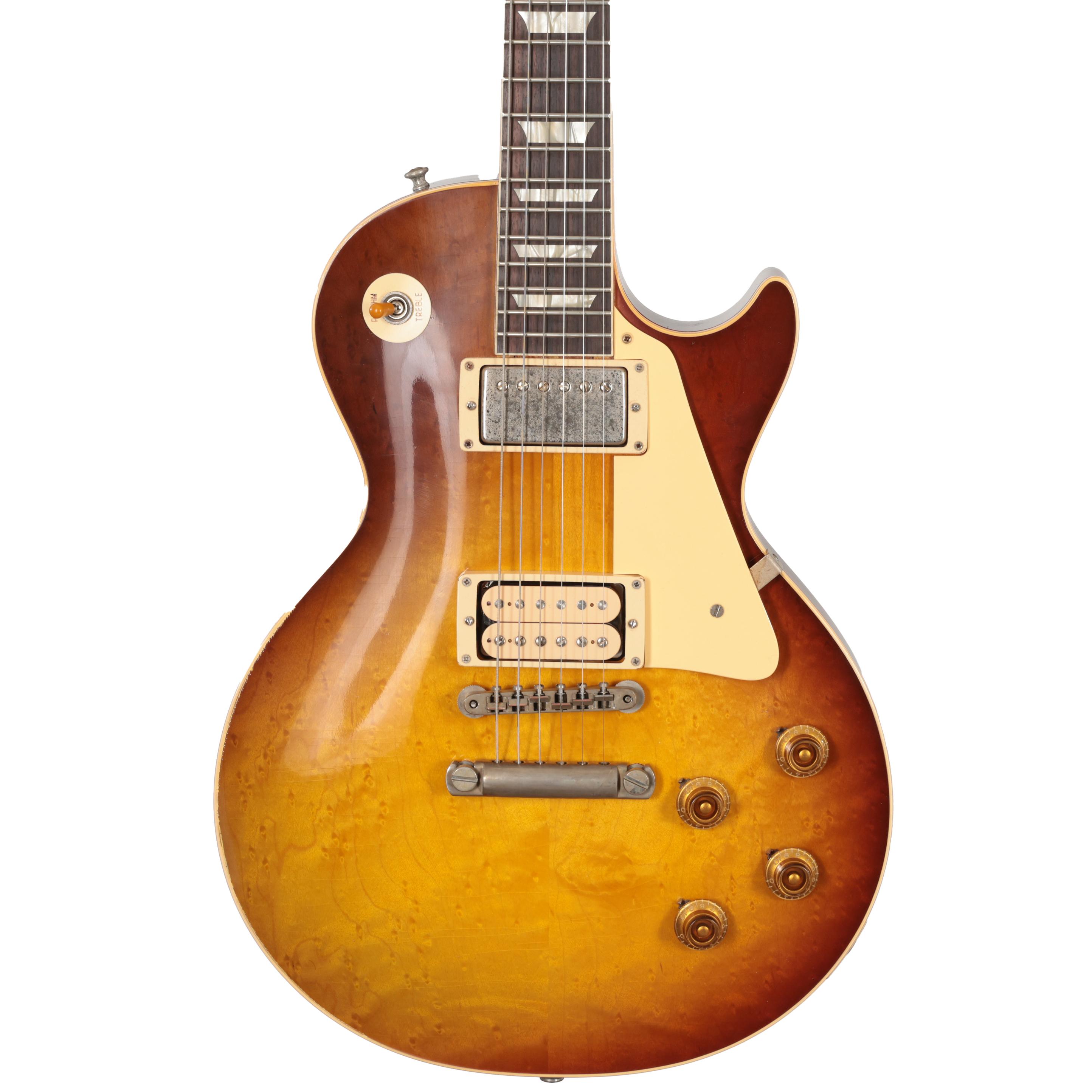 Gibson Custom LE 1959 Les Paul Standard Reissue with Birdseye Maple Top in Light Aged Peach Tea Burst Gibson Custom LE 1959 Les Paul Standard Reissue with Birdseye Maple Top in Light Aged Peach Tea Burst