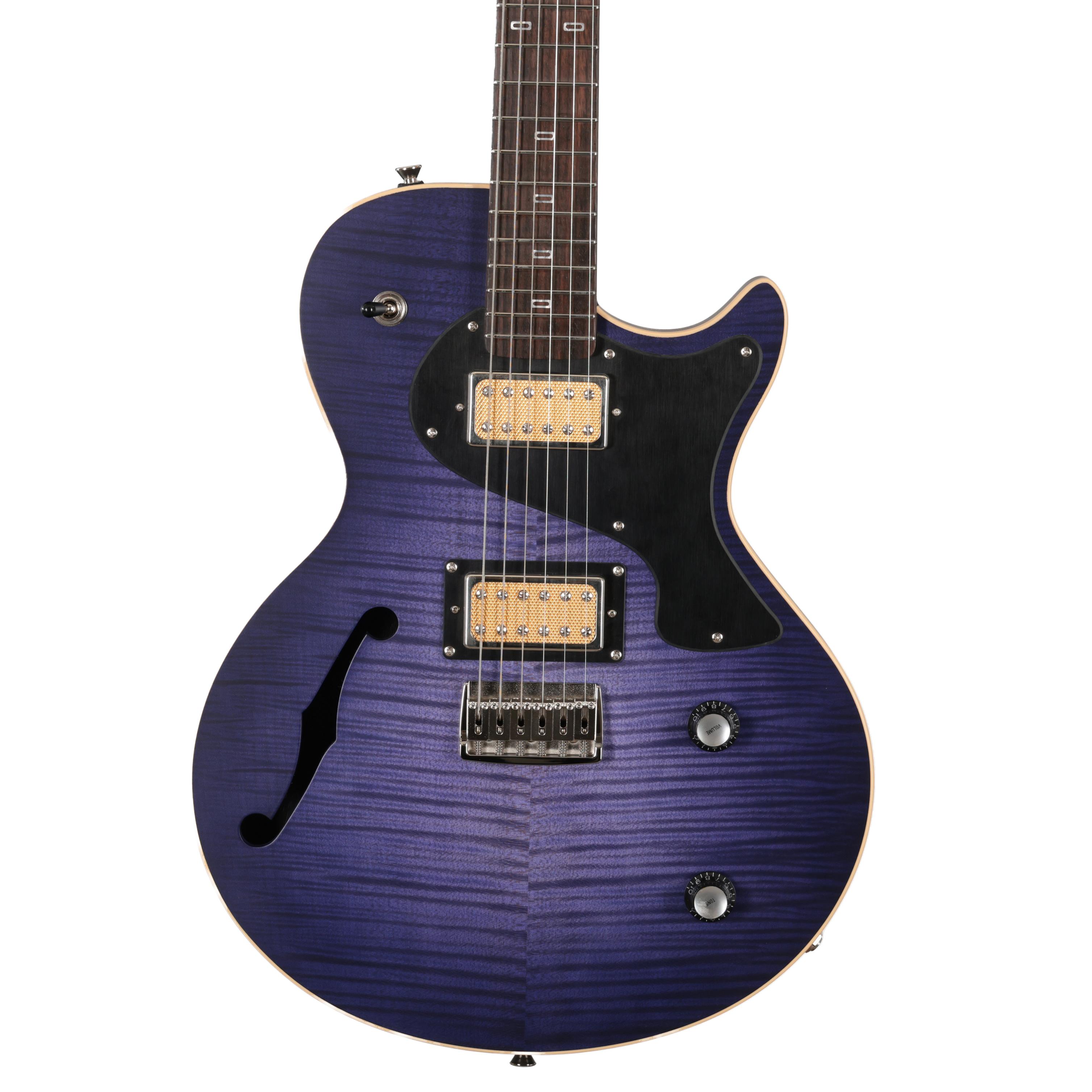 PJD Custom Shop Carey Elite Semi Hollow Electric Guitar in Highland Purple Burst PJD Custom Shop Carey Elite Semi Hollow Electric Guitar in Highland Purple Burst