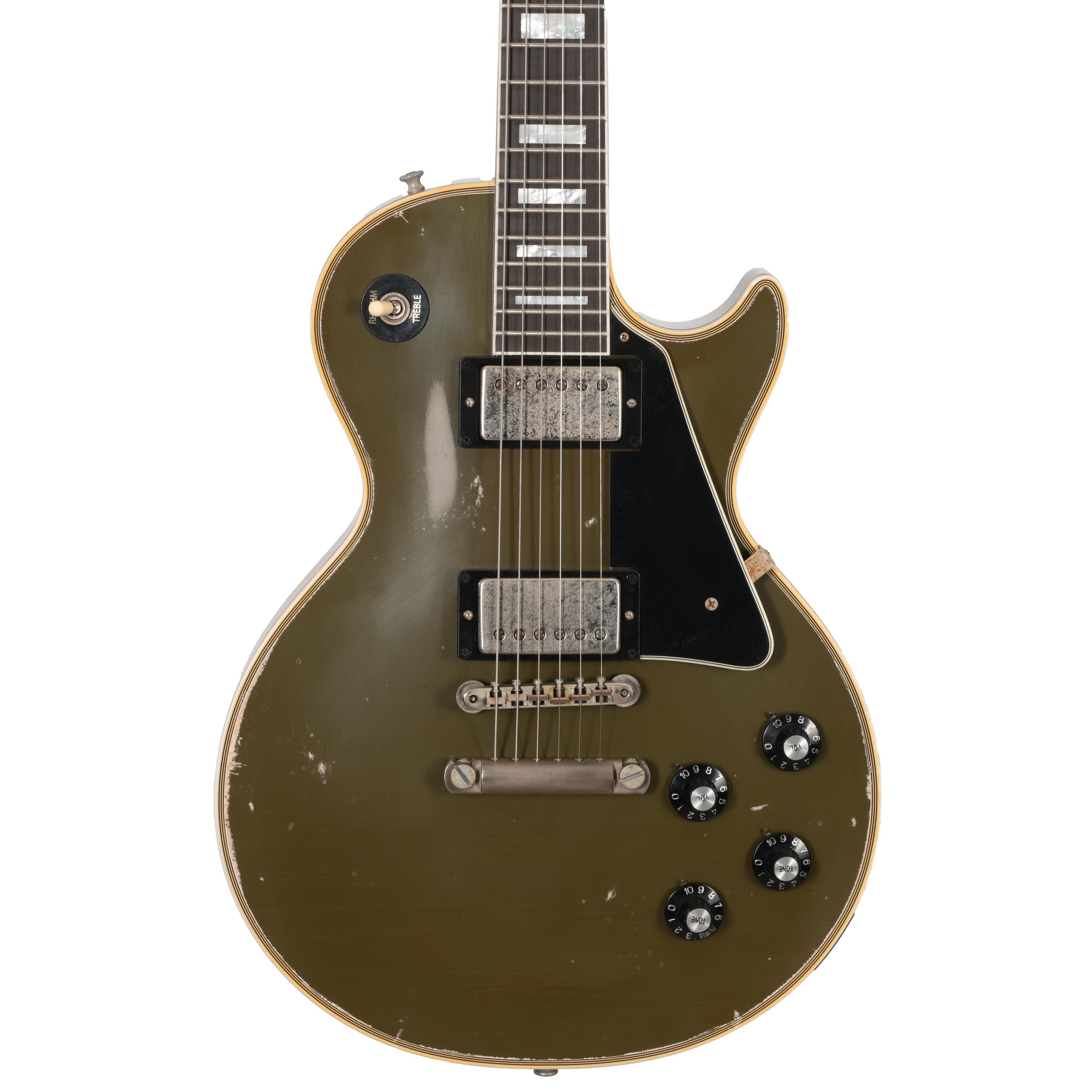 Gibson Custom LE 1968 Les Paul Custom Reissue, Heavy Aged, Olive Drab Top