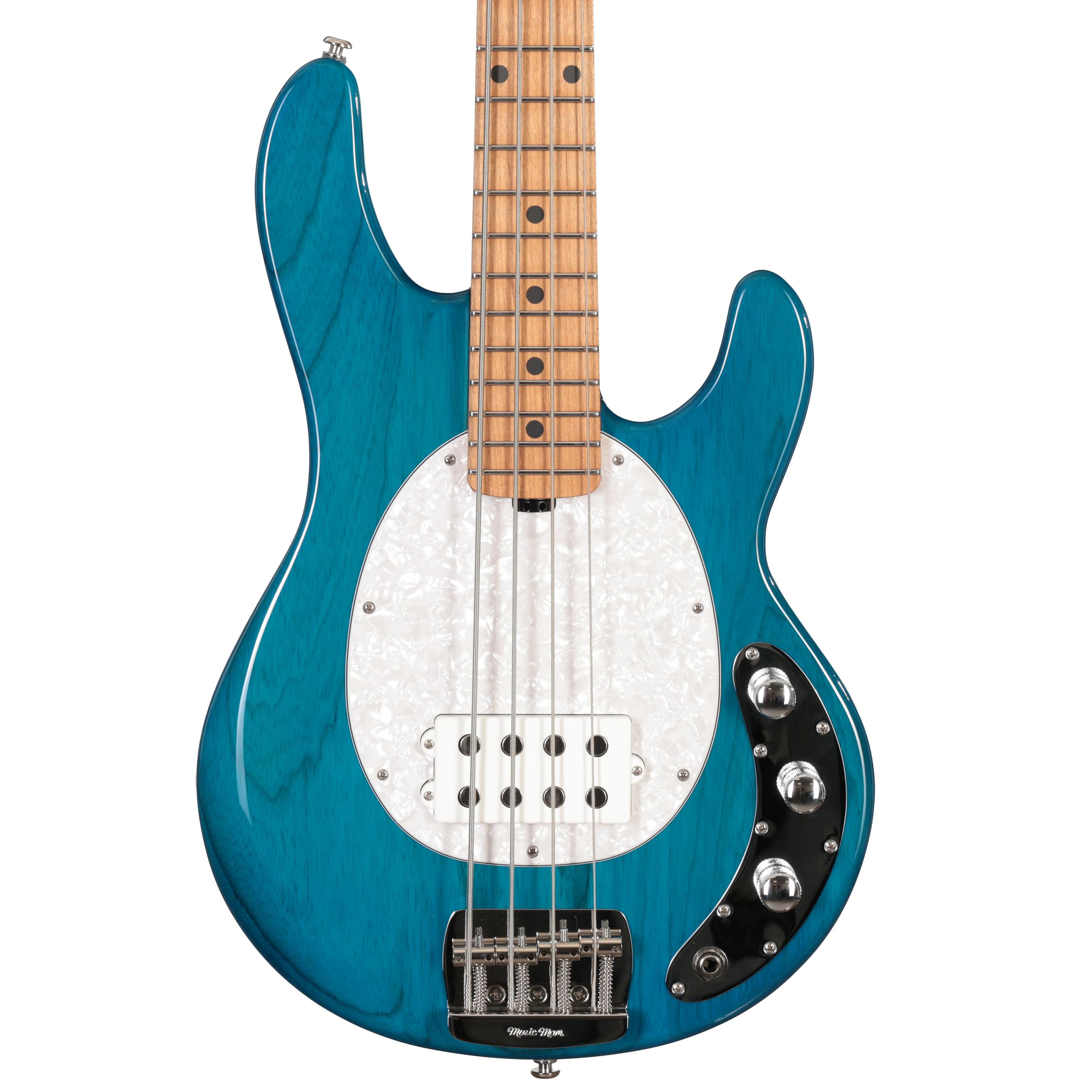 Ernie Ball Music Man Short Scale StingRay Bass in Translucent Blue