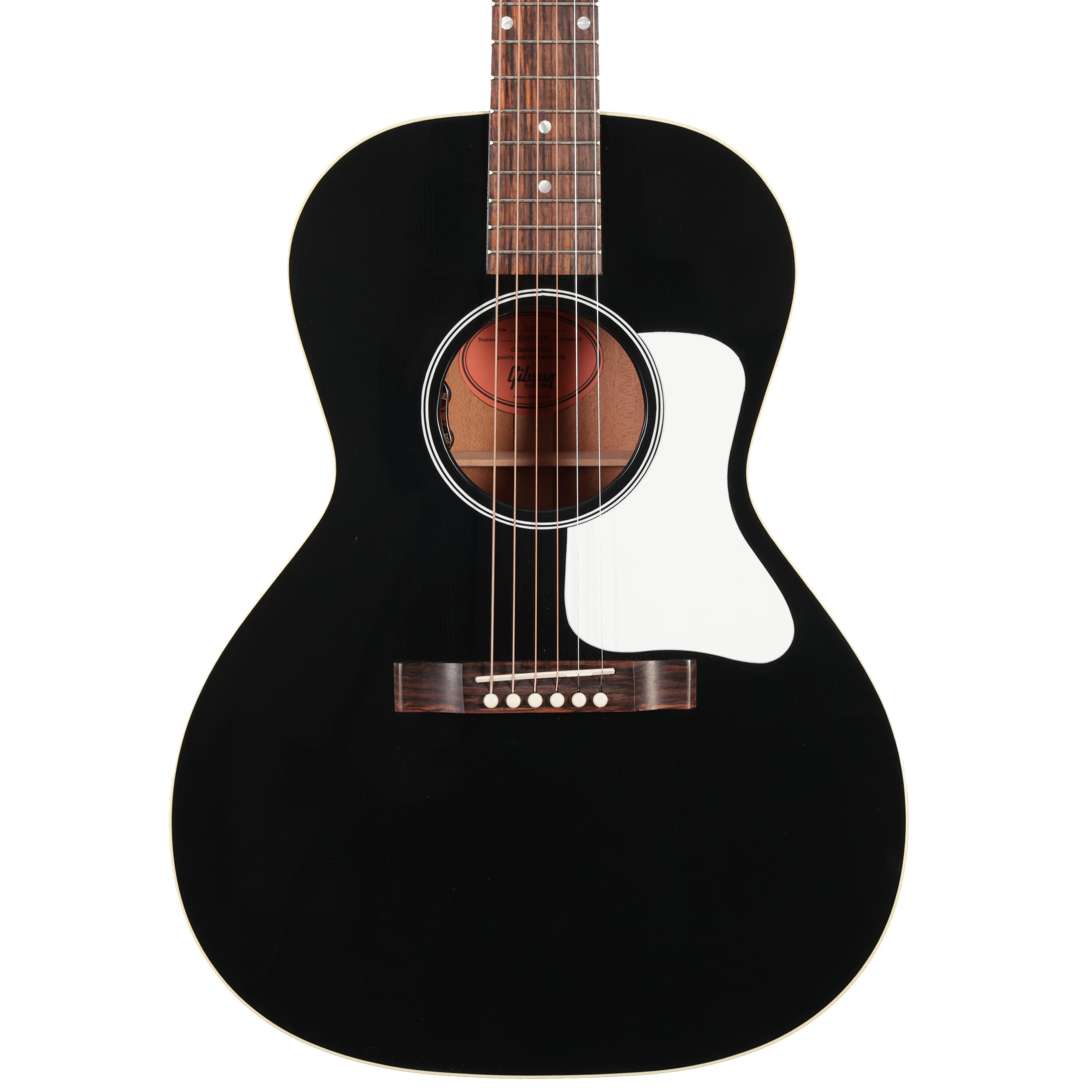 Gibson Special Run Custom Shop L-00 Standard Electro Acoustic Guitar in Ebony with White Pickguard