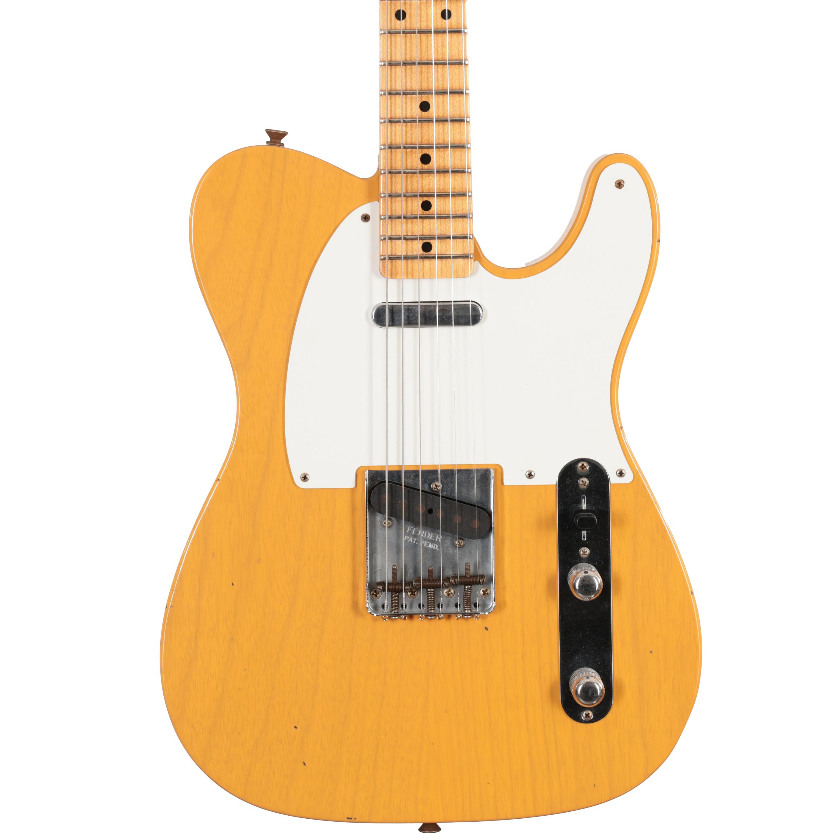 Fender Custom Shop '58 Top Loaded Telecaster Electric Guitar in Butterscotch Blonde Journeyman Relic