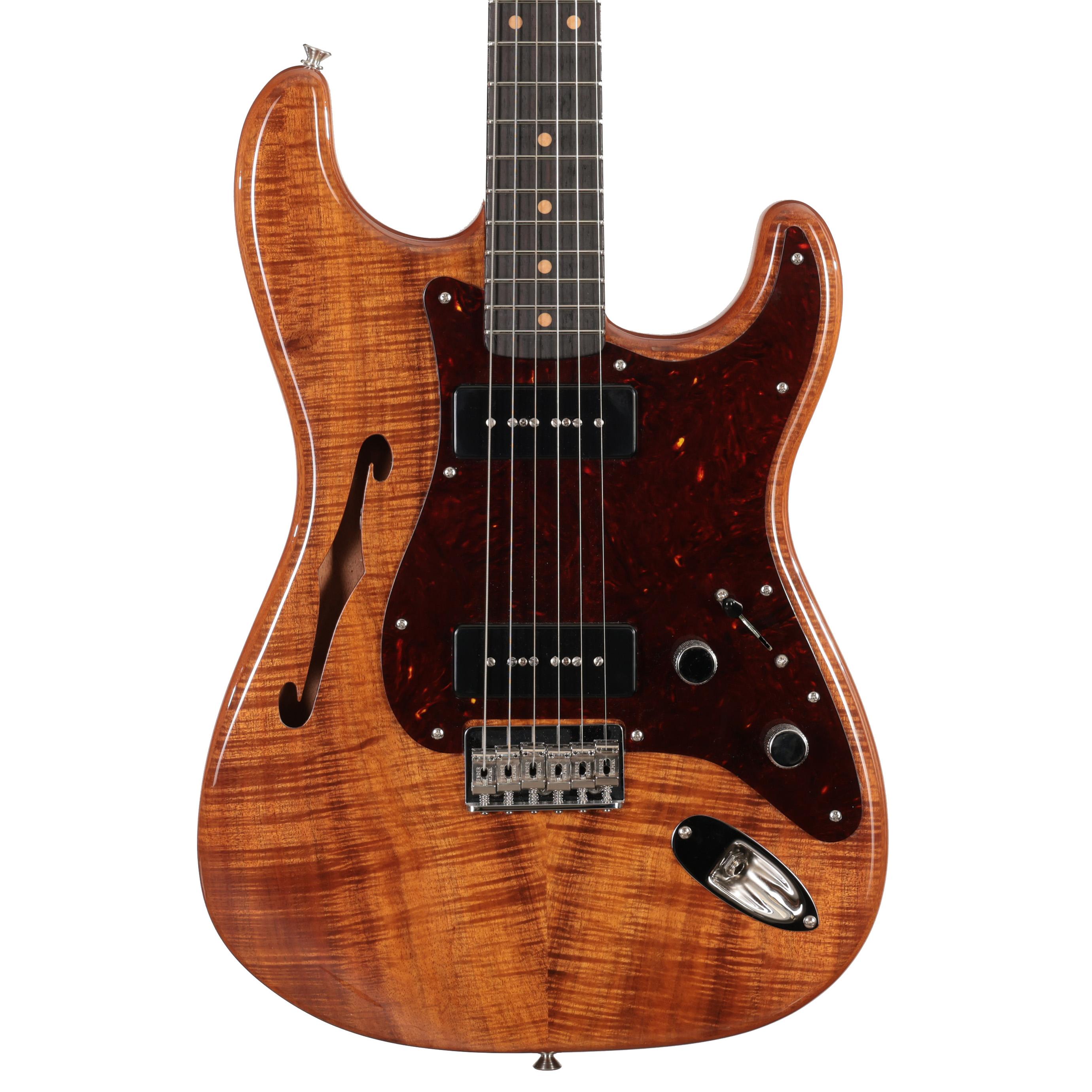 Fender Custom Shop Artisan Dual P-90 Koa Stratocaster Electric Guitar in Aged Natural Fender Custom Shop Artisan Dual P-90 Koa Stratocaster Electric Guitar in Aged Natural