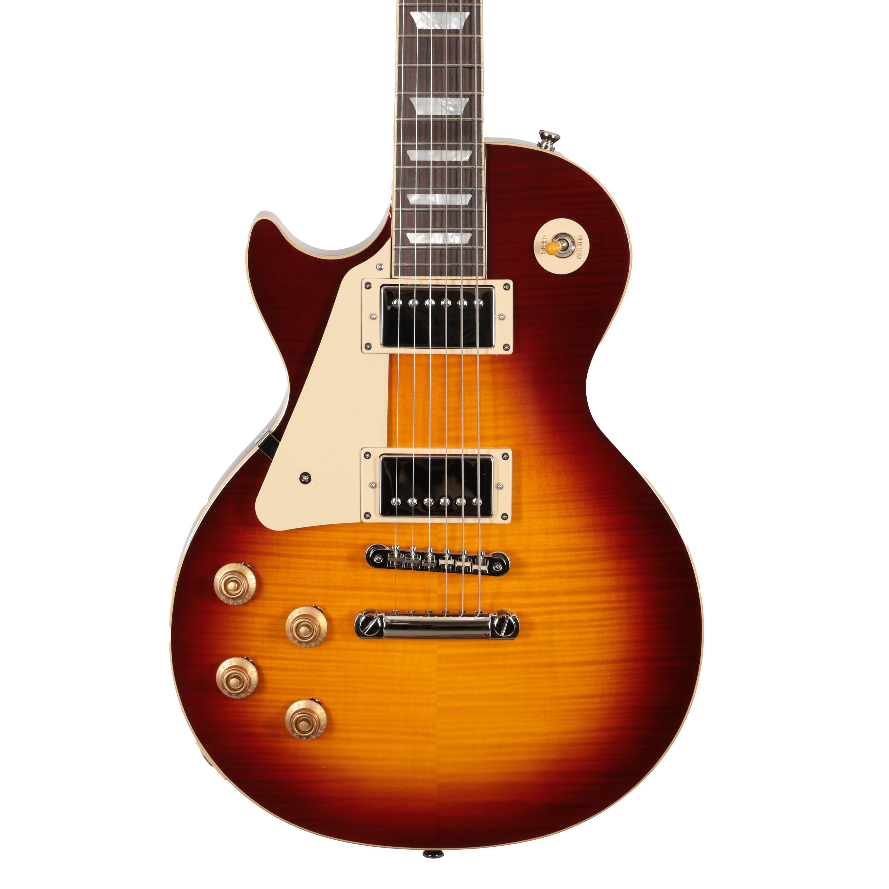 Epiphone Inspired by Gibson Custom 1959 Les Paul Standard Reissue Left Handed Electric Guitar in Deep Cherry Sunburst