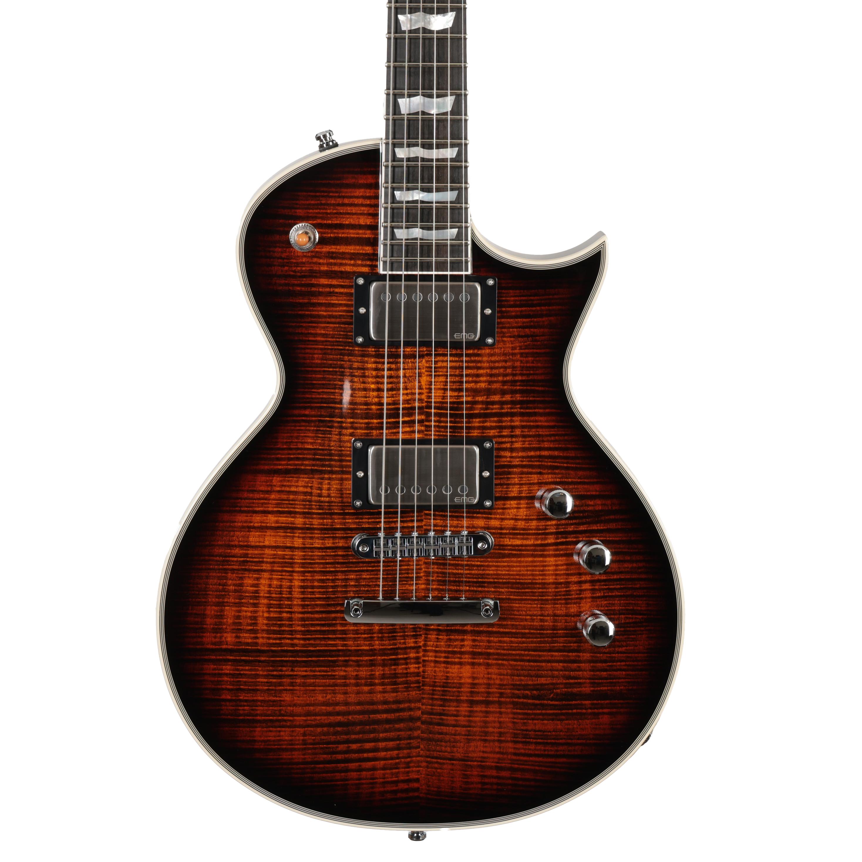 ESP Custom Shop Eclipse Electric Guitar in Tiger Eye Sunburst