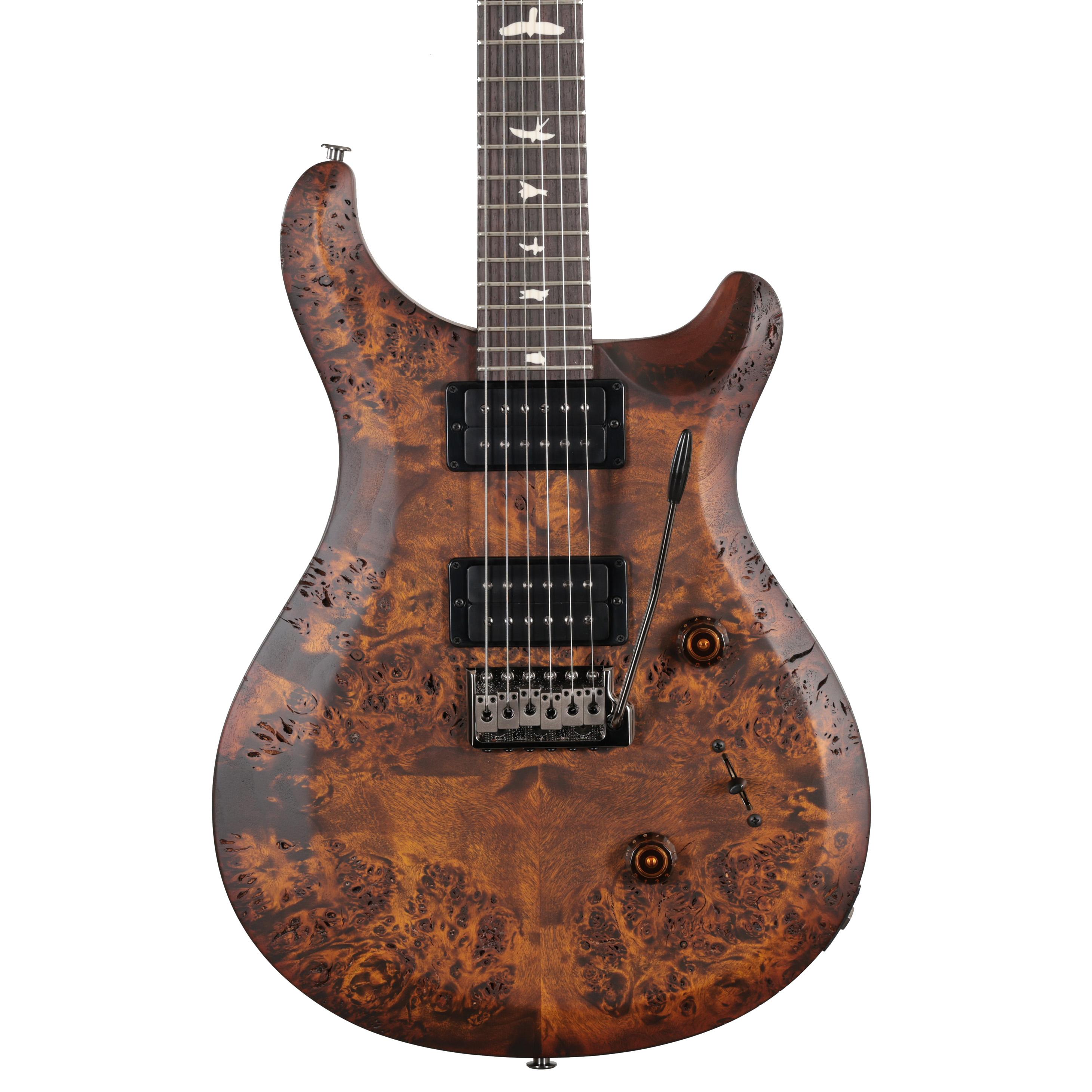 PRS S2 Custom 24 Poplar Burl Top Electric Guitar in Black Gold Burst