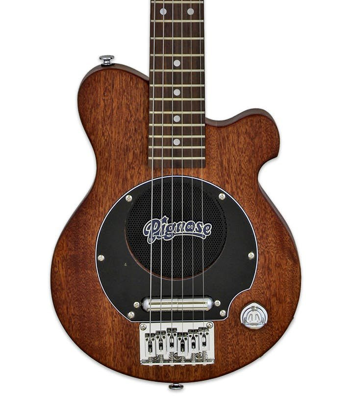 Pignose PGG-200MH Electric Guitar with Built-in Amplifier in Mahogany See-through Brown Pignose PGG-200MH Electric Guitar with Built-in Amplifier in Mahogany See-through Brown