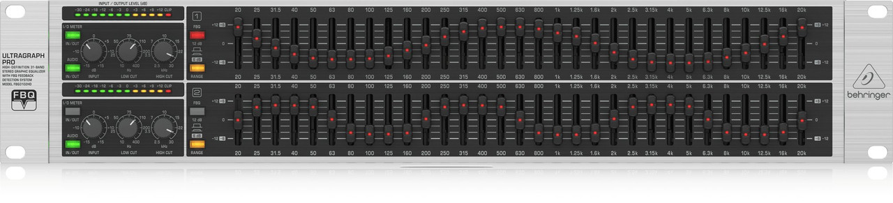 Behringer FBQ3102HD High Definition 31 Band Stereo Graphic Equalizer Behringer FBQ3102HD High Definition 31 Band Stereo Graphic Equalizer