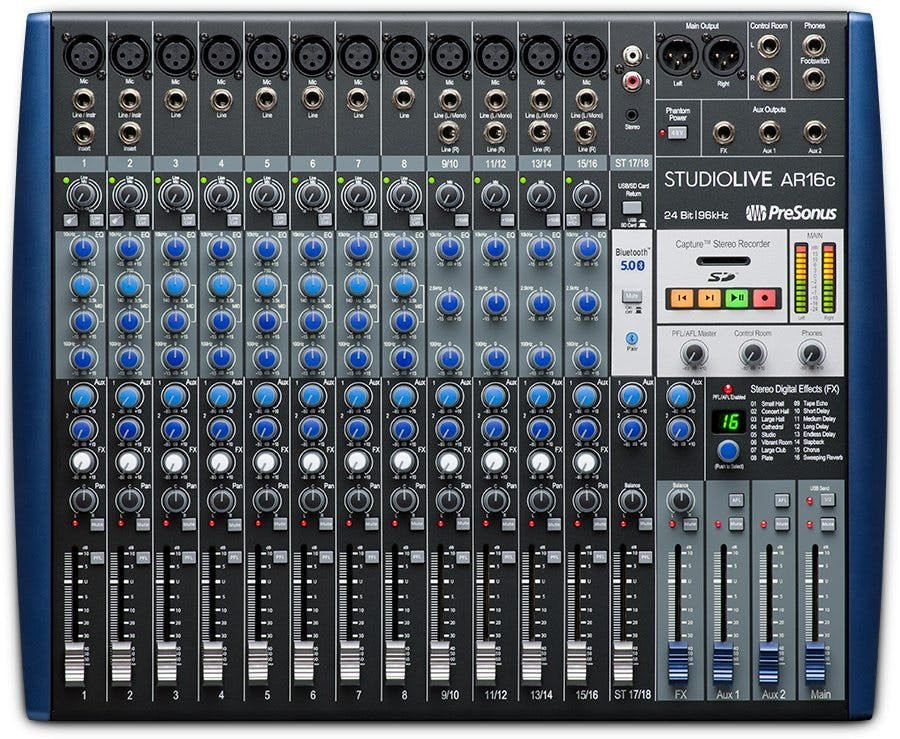 Presonus StudioLive AR16c Analogue Mixer and Audio Interface Presonus StudioLive AR16c Analogue Mixer and Audio Interface