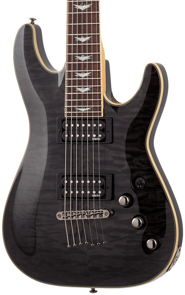 Schecter Omen Extreme 7 Electric Guitar in Black Cherry