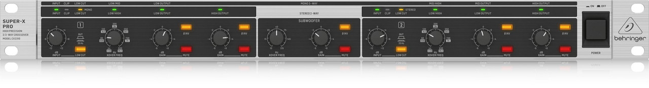 Behringer CX2310 V2 Stereo 2-Way/Mono 3-Way Crossover Behringer CX2310 V2 Stereo 2-Way/Mono 3-Way Crossover