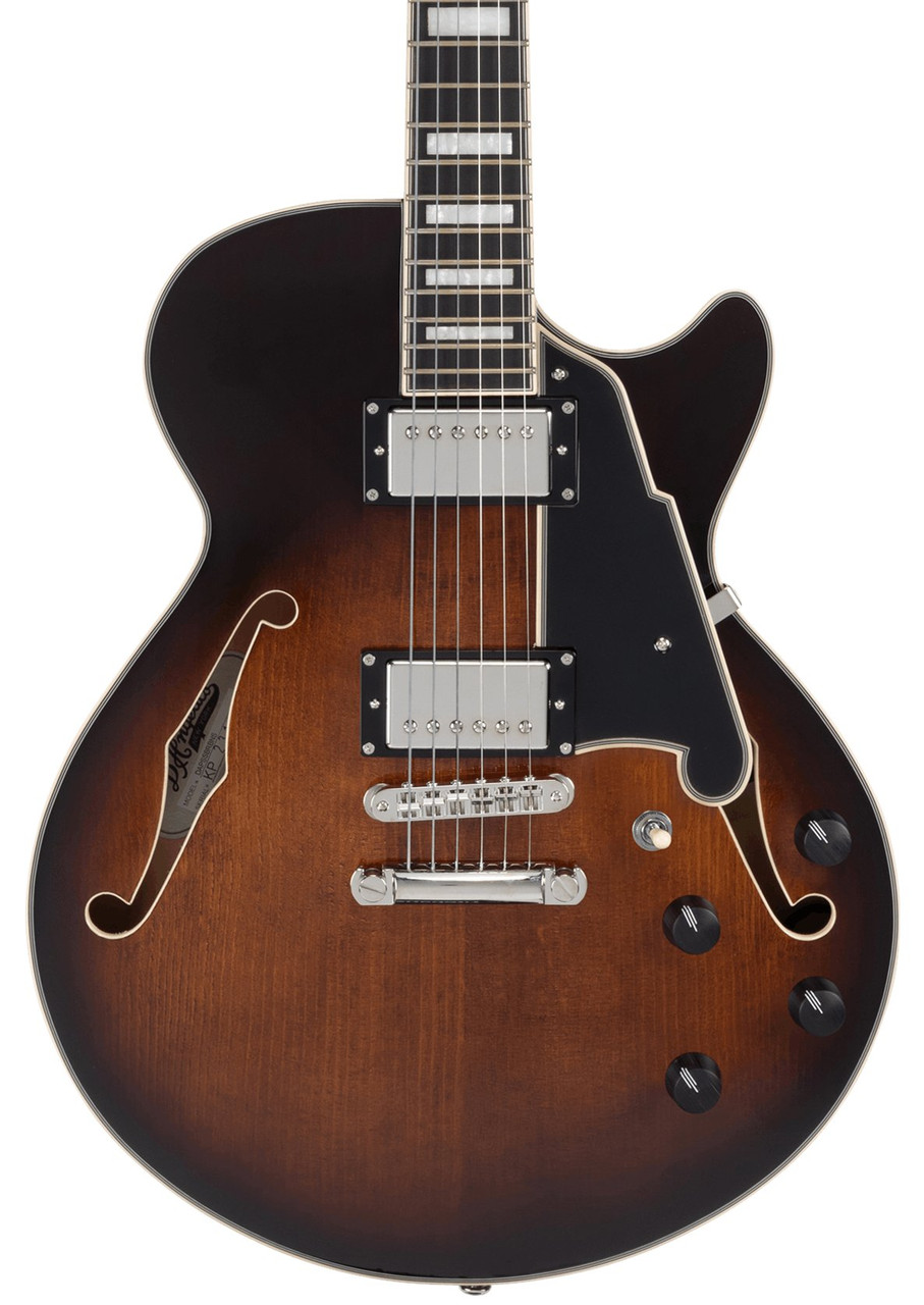 D'Angelico Premier SS Single Cutaway Electric Guitar in Brown Burst