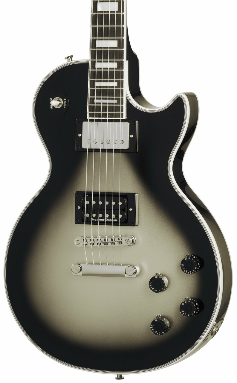 Epiphone Artist Adam Jones Signature 1979 Les Paul Custom Electric Guitar in Antique Silverburst Epiphone Artist Adam Jones Signature 1979 Les Paul Custom Electric Guitar in Antique Silverburst