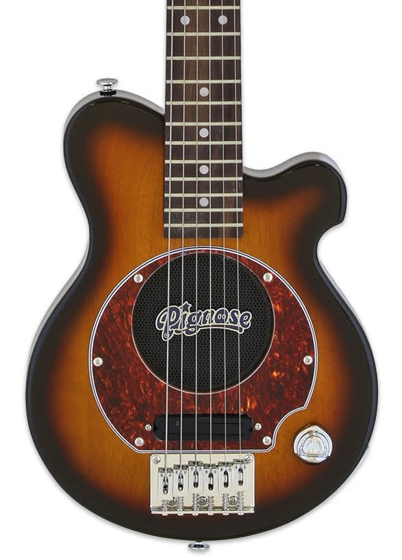 Pignose PGG-200 Electric Guitar with Built-in Amplifier in Brown Sunburst Pignose PGG-200 Electric Guitar with Built-in Amplifier in Brown Sunburst