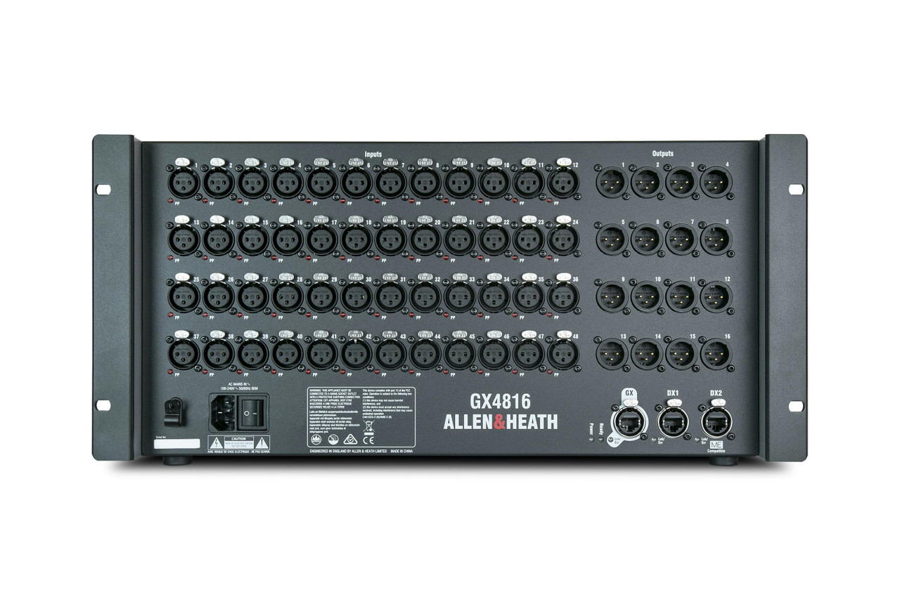 Allen & Heath GX4816 Expander for SQ and dLive 48 Mic/line Ins 16 Outs 96kHz Allen & Heath GX4816 Expander for SQ and dLive 48 Mic/line Ins 16 Outs 96kHz