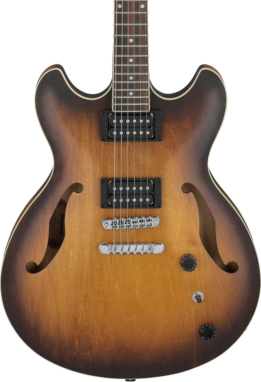 Ibanez AS53-TKF Semi Hollow Electric Guitar in Transparent Black