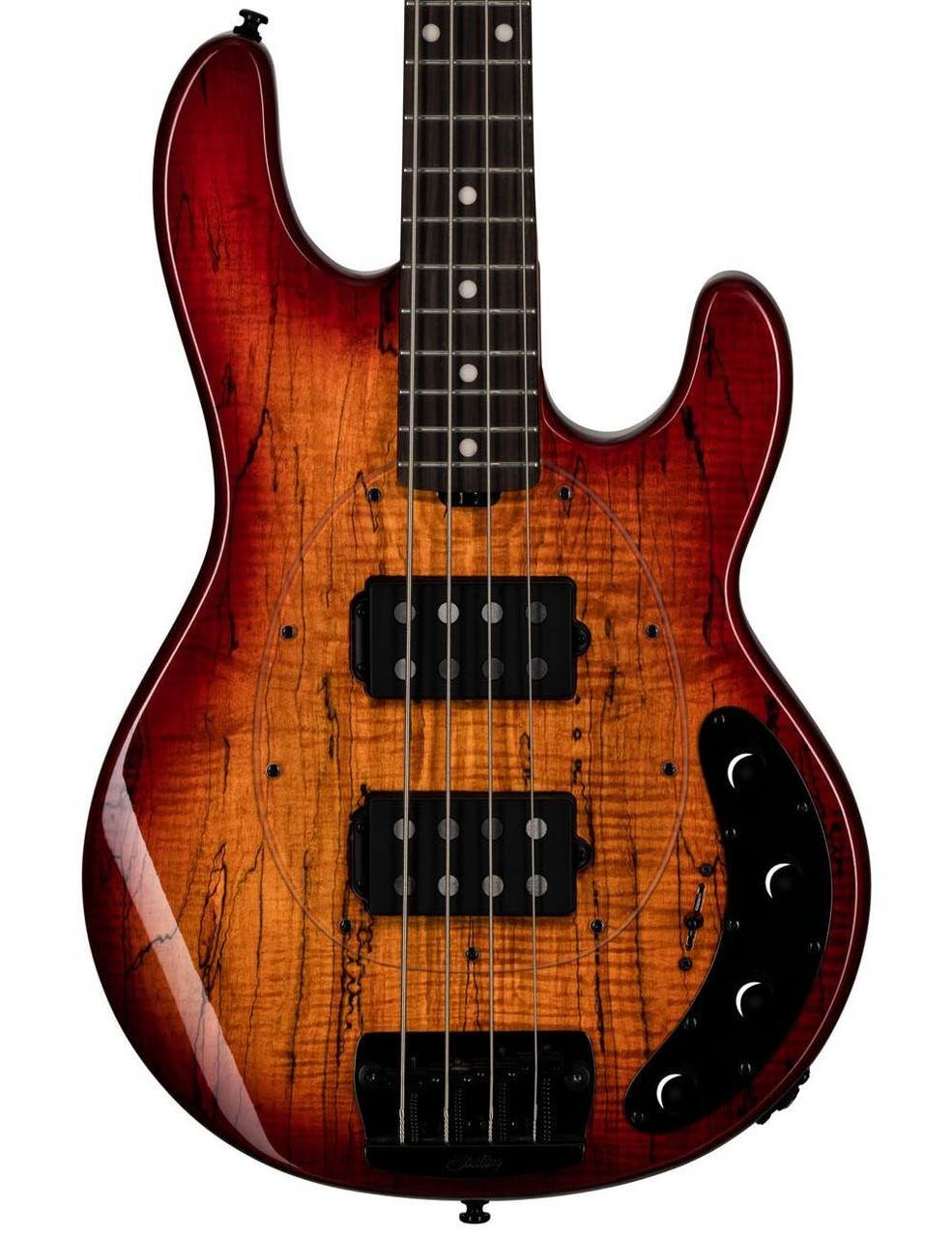 Sterling by Music Man Stingray RAY34 HH Bass Guitar in Blood Orange Burst Sterling by Music Man Stingray RAY34 HH Bass Guitar in Blood Orange Burst