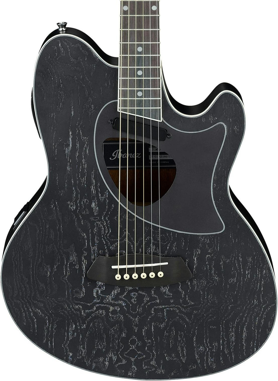Ibanez TCM50-GBO Acoustic Guitar In Galaxy Black Open Pore Ibanez TCM50-GBO Acoustic Guitar In Galaxy Black Open Pore