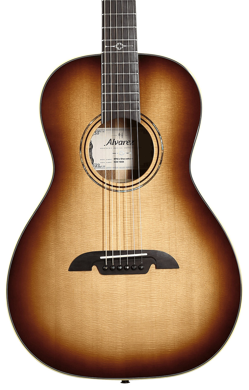 Alvarez Masterworks MP60E Parlour Electro Acoustic in Shadowburst Alvarez Masterworks MP60E Parlour Electro Acoustic in Shadowburst
