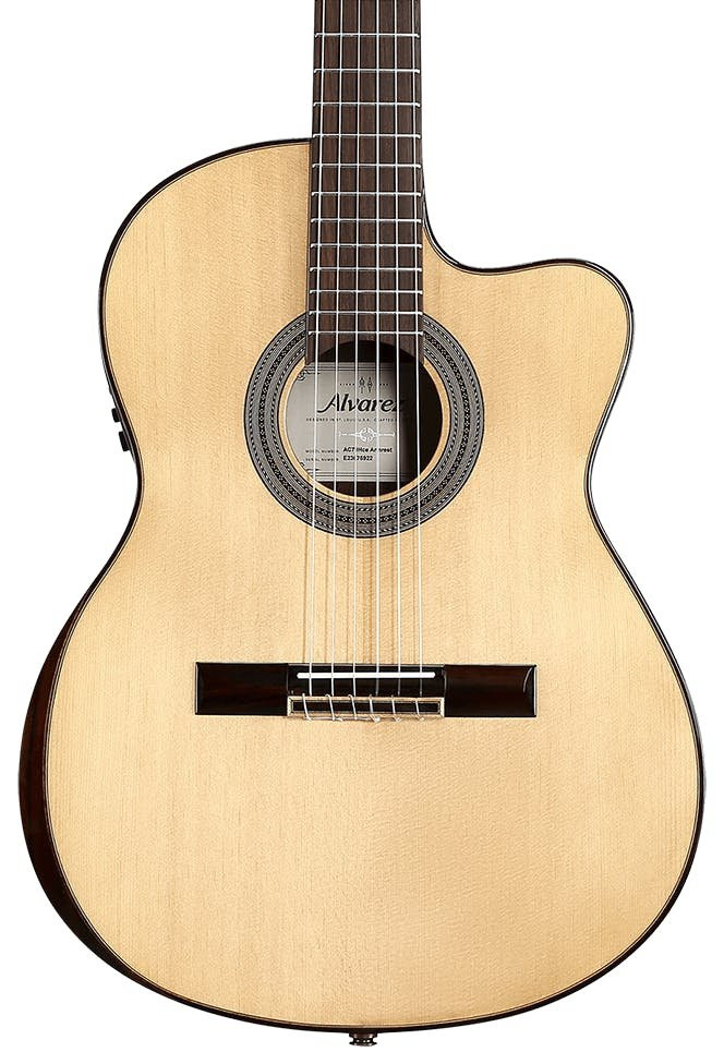 Alvarez Artist AC70HCE Classical Hybrid Electro Acoustic in Natural with Cutaway Alvarez Artist AC70HCE Classical Hybrid Electro Acoustic in Natural with Cutaway