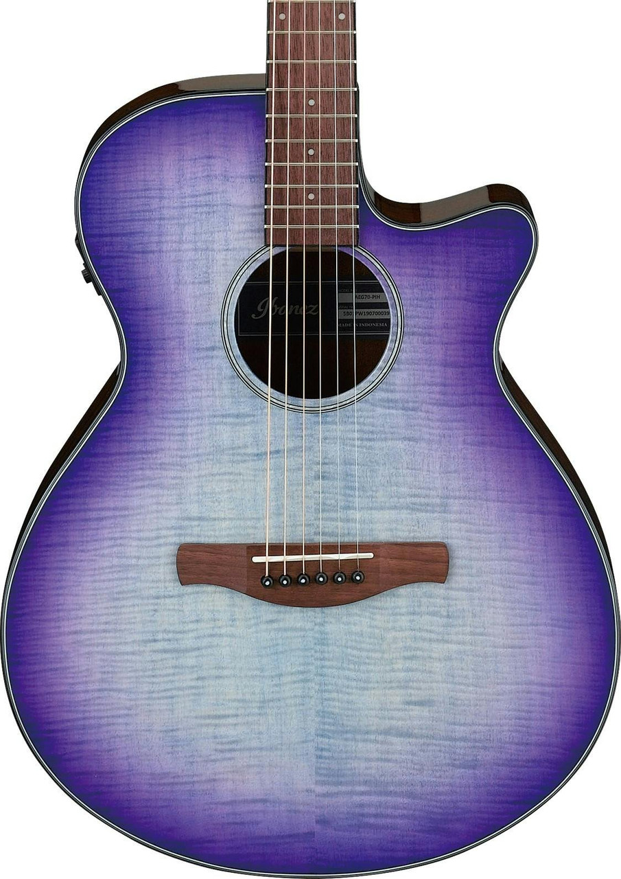 Ibanez AEG70-PIH Electro Acoustic Guitar in Purple Iris Burst High Gloss Ibanez AEG70-PIH Electro Acoustic Guitar in Purple Iris Burst High Gloss