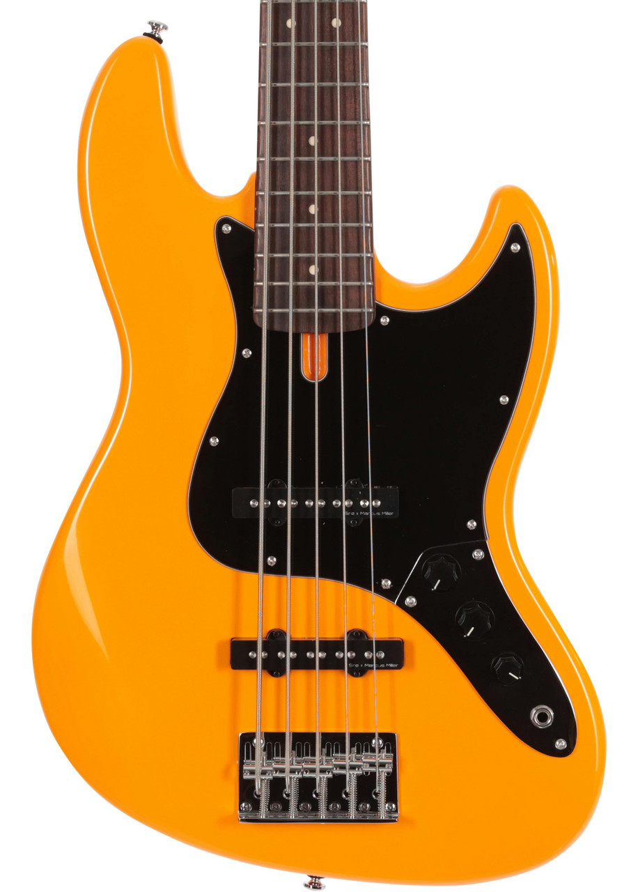 Sire Marcus Miller V3P Passive 5-String Bass Guitar in Orange Sire Marcus Miller V3P Passive 5-String Bass Guitar in Orange