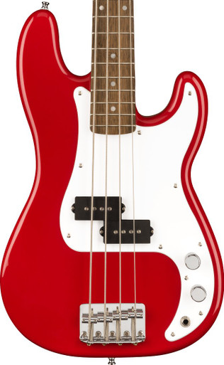 Squier Mini P Bass Guitar in Dakota Red - Andertons Music Co.