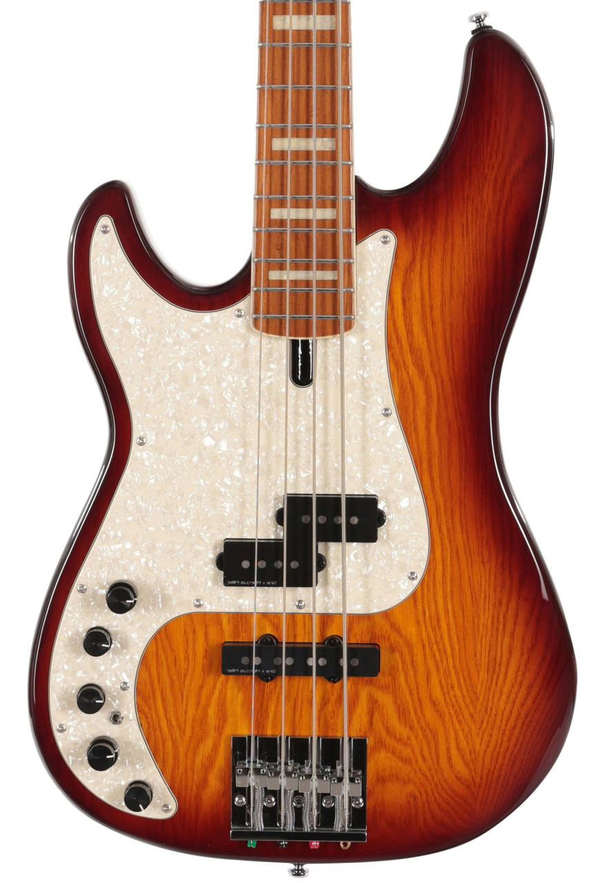 Sire P8 4-String Ash Left Handed Bass Guitar in Tobacco Sunburst