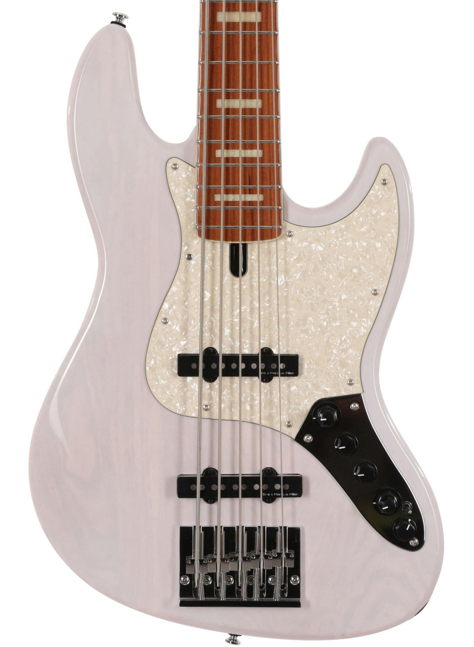 Sire Marcus Miller V8 Swamp Ash 5-String Bass Guitar in White Blonde