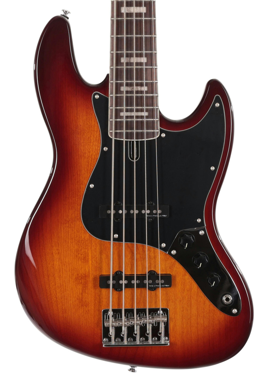 Sire Marcus Miller V5R 5-String Bass Guitar in Tobacco Sunburst Sire Marcus Miller V5R 5-String Bass Guitar in Tobacco Sunburst
