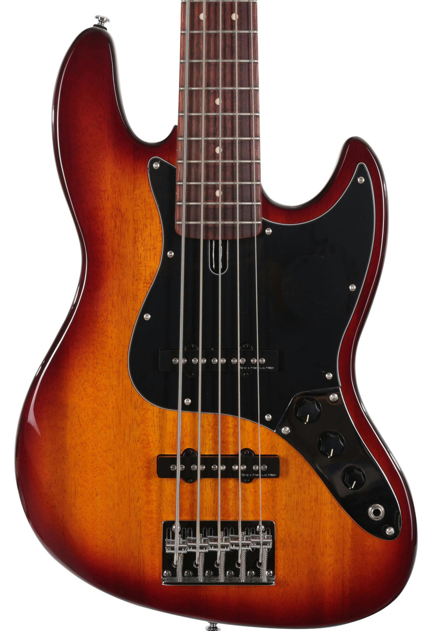 Sire Marcus Miller V3P Passive 5-String Bass Guitar in Tobacco Sunburst