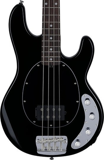 ベース Musicman Stingray SR-4 H Stealth Black Sterling By Music Man StingRay Ray4 HH Electric Bass