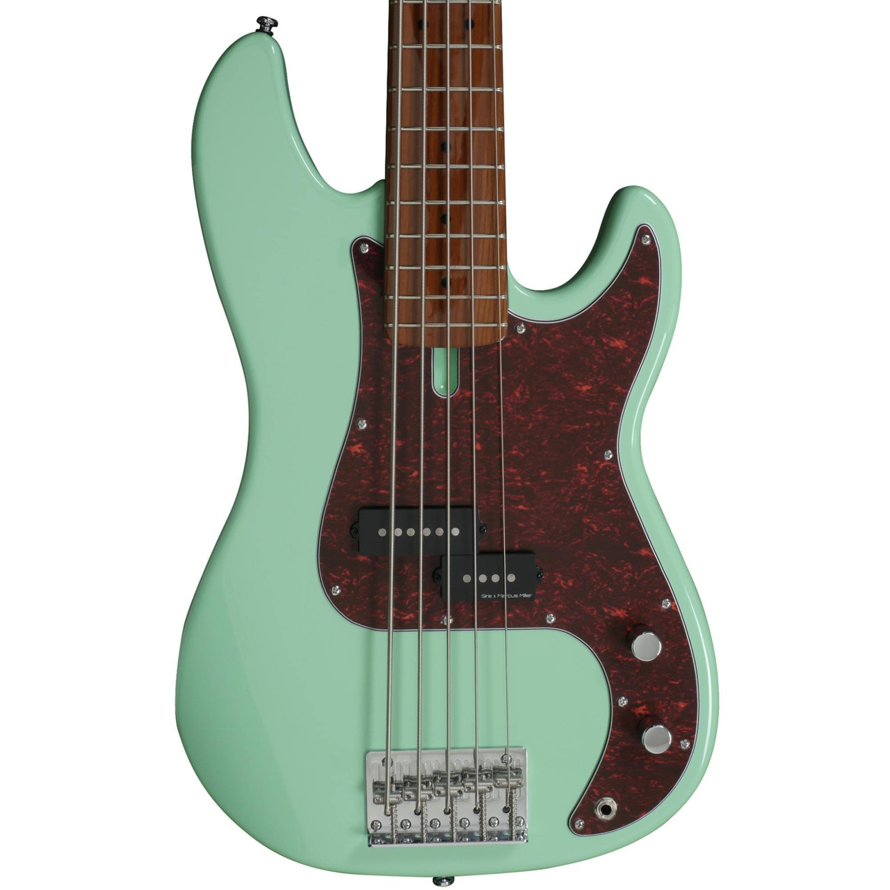 Sire Marcus Miller P5 5-String Bass Guitar in Mild Green Sire Marcus Miller P5 5-String Bass Guitar in Mild Green