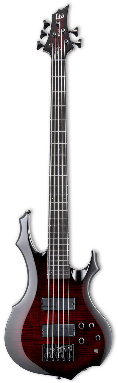 ESP LTD F-1005 Bass Guitar in See-thru Black Cherry Sunburst ESP LTD F-1005 Bass Guitar in See-thru Black Cherry Sunburst
