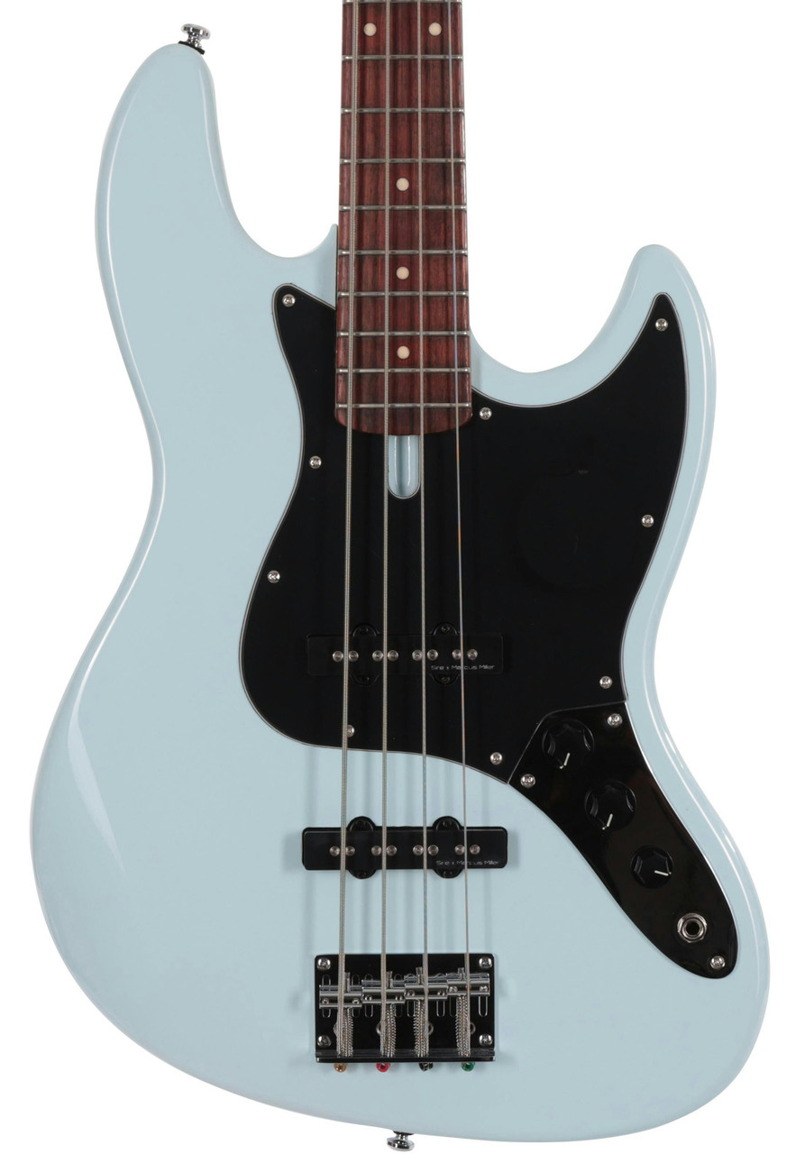 Sire Marcus Miller V3P Passive 4-String Bass Guitar in Sonic Blue Sire Marcus Miller V3P Passive 4-String Bass Guitar in Sonic Blue