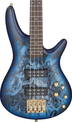 Ibanez SR300EDX-BZM 4-String Bass Guitar in Black Ice Frozen Matte
