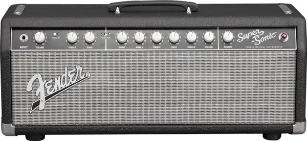 Fender Super Sonic 22 Head in Black and Silver Fender Super Sonic 22 Head in Black and Silver