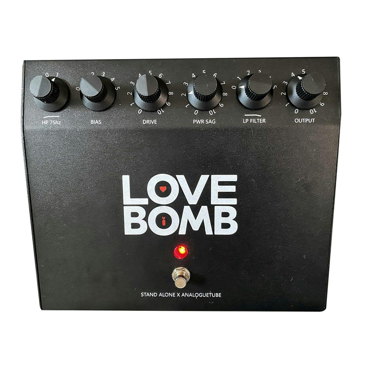Stand Alone X Analoguetube Love Bomb Overdrive and Preamp Pedal Stand Alone X Analoguetube Love Bomb Overdrive and Preamp Pedal