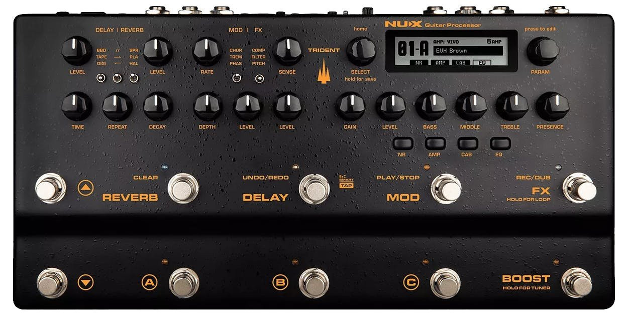 Nux Trident Amp Sim Multi-FX Pedal Nux Trident Amp Sim Multi-FX Pedal
