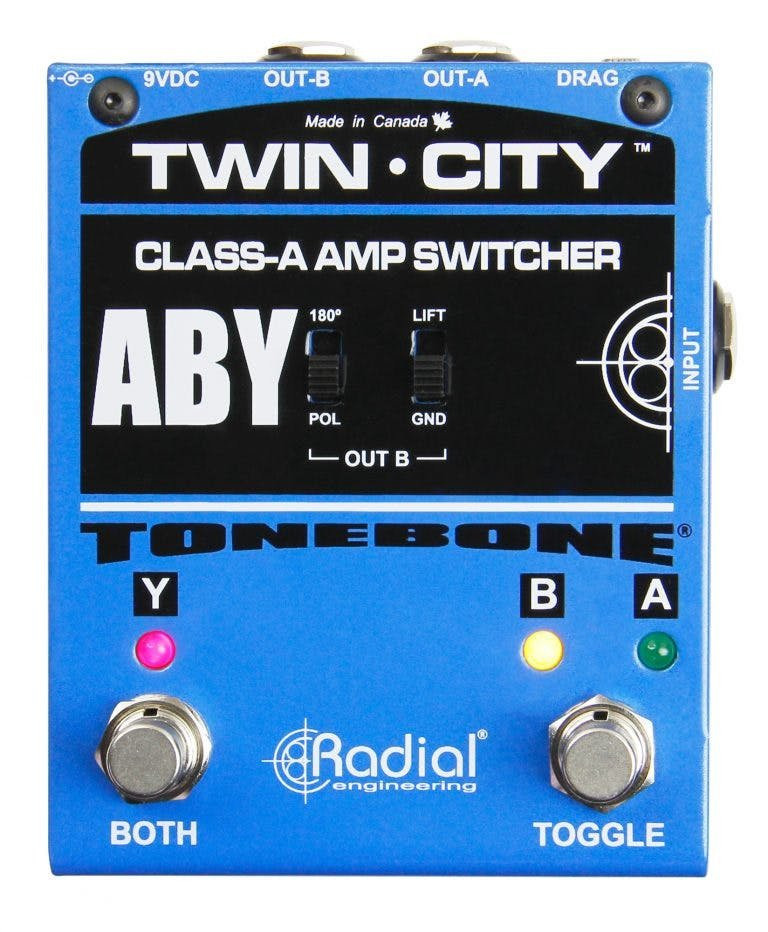 Radial Engineering Bones Twin City Buffered ABY Pedal Radial Engineering Bones Twin City Buffered ABY Pedal
