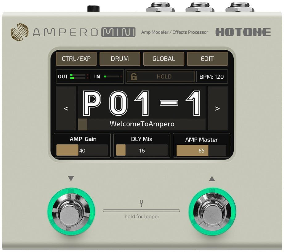 Hotone Ampero Mini Multi FX and Amp Modeller Pedal In Vanilla Hotone Ampero Mini Multi FX and Amp Modeller Pedal In Vanilla
