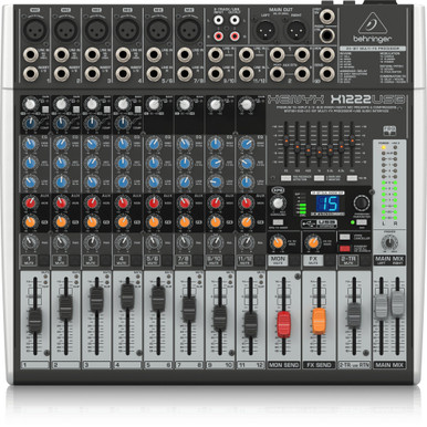 Behringer XENYX X2222USB Mixer With 8 Mic Inputs and Effects