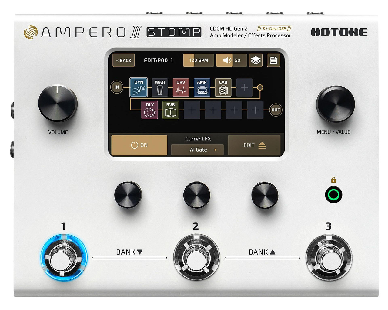 Hotone Ampero Stomp II Multi FX and Amp Modeller Hotone Ampero Stomp II Multi FX and Amp Modeller
